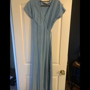 Sky Blue wrap dress! Can be a small or medium!